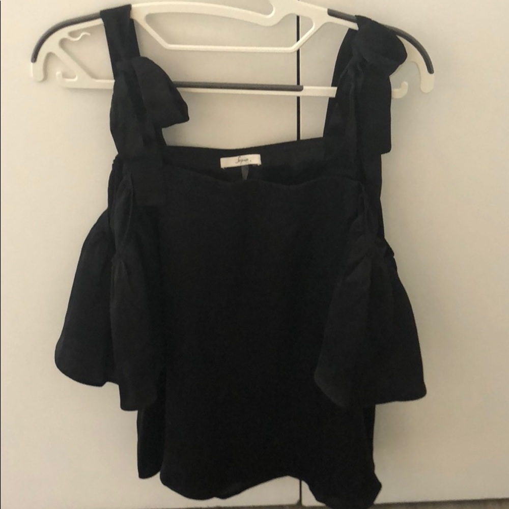 Silk black top